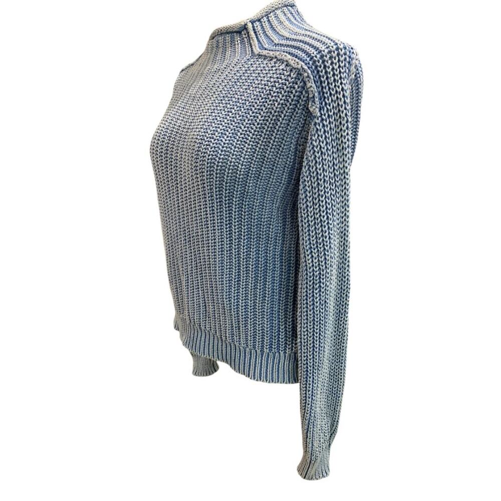Size XS Z Supply Womens Rollneck Style Blue Fade Look - Picture 3 of 7